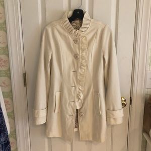 Tulle Off White Pea Coat